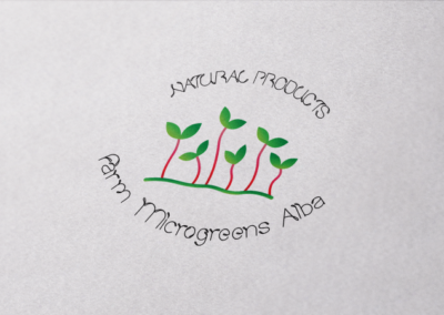 Farm Microgreens Alba logo mockup